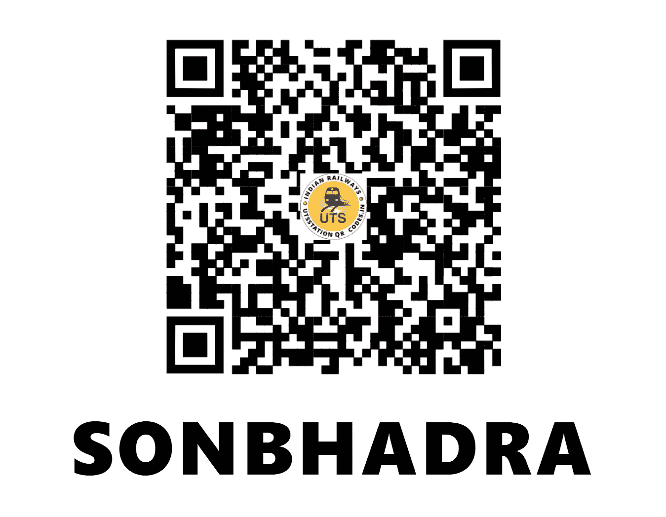 UTS QR Code for SONBHADRA - SBDR (NC - UTTAR PRADESH)